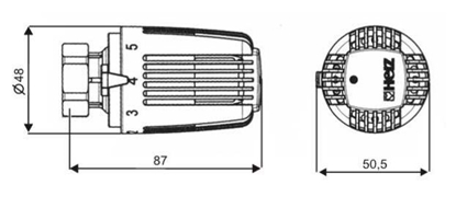 Picture of Herz Gowica termostatyczna z czujnikiem nastaw 16-28°C - 1726040