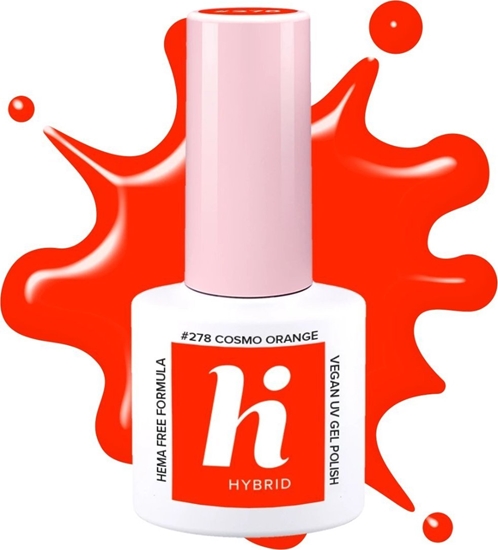 Picture of Hi Hybrid Hi Hybrid HEMA Free Lakier hybrydowy Neon #278 Cosmo Orange 5ml