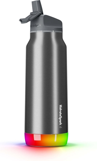 Picture of HidrateSpark PRO Straw smart drink bottle, 0.95 L, silver