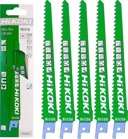 Изображение HIKOKI SABRE SAW BLADE RD31B/S611DF 150mm /5pcs.