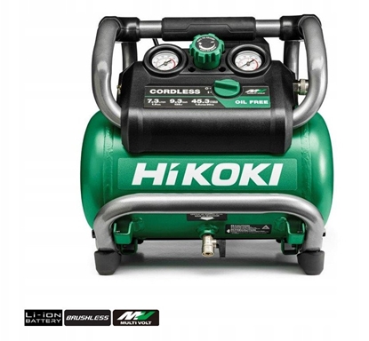 Attēls no HIKOKI.AIR COMPRESSOR 36V EC36DAW4Z BL MULTIVOLT 9.2Bar 7.6l