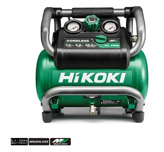 Picture of HIKOKI.AIR COMPRESSOR 36V EC36DAW4Z BL MULTIVOLT 9.2Bar 7.6l