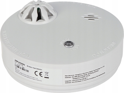 Attēls no Hikvision Hikvision Belaidis AX PRO kario detektorius Hik-vision DS-PDHT-E-WE AX PRO, 1600 m., 868 Mhz, baterijos veikimas iki 10 m. lengvai keiiamos baterijos