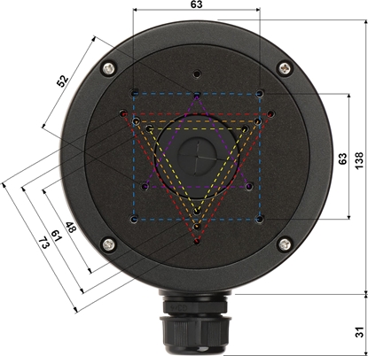 Attēls no Hikvision UCHWYT DO KAMER KULISTYCH DS-1280ZJ-S(BLACK) Hikvision