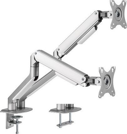 Изображение Hismart Uchwyt biurkowy na 2 monitory 17" - 32" (HS082451)