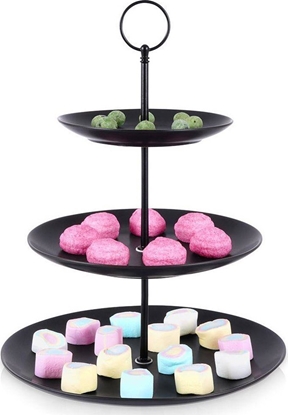 Изображение Hit Patera 3-poziomowa porcelanowa czarna 34 cm