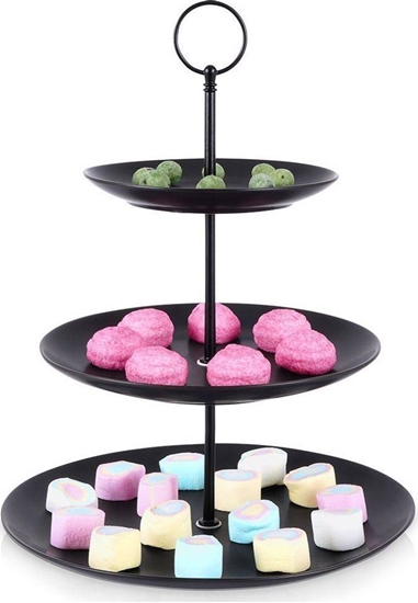 Picture of Hit Patera 3-poziomowa porcelanowa czarna 34 cm