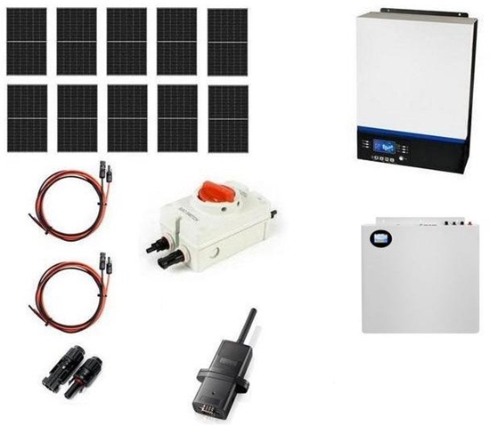 Picture of Hybrydowy zestaw solarny off-grid ESB-10kW-48 MPPT 10xPV Mono bateria slim 5kWh