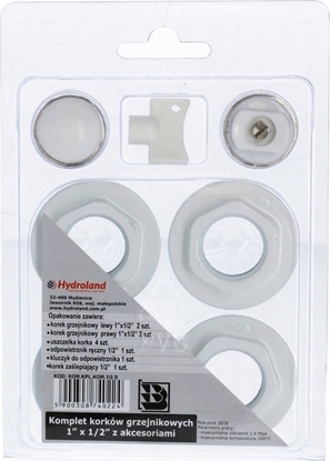 Attēls no Hydroland KOMPLET KORKÓW REDUKCYJNYCH GRZEJ. + USZCZELKI +ODPOWIETRZNIK H. // G.KB.KPL