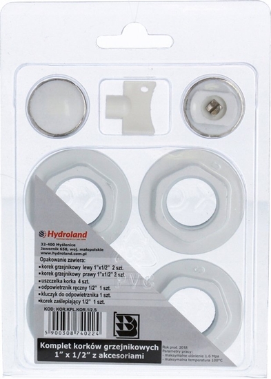 Picture of Hydroland KOMPLET KORKÓW REDUKCYJNYCH GRZEJ. + USZCZELKI +ODPOWIETRZNIK H. // G.KB.KPL