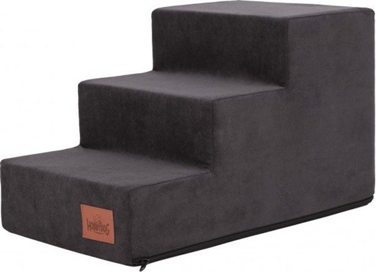 Изображение Hobbydog Mae Schody Savoy- Czarny - 30 cm -3 Stopnie