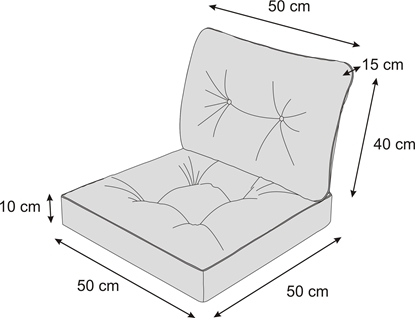 Изображение Hobbygarden R1 PODUSZKI EMMA TECH GRAFIT EKOLEN