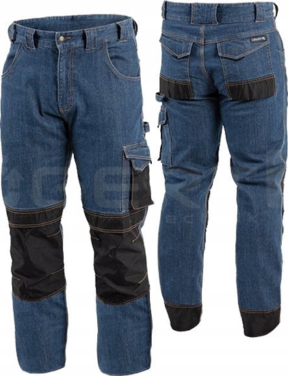 Изображение Högert Technik EMS spodnie ochronne jeans niebieskie XL (54)