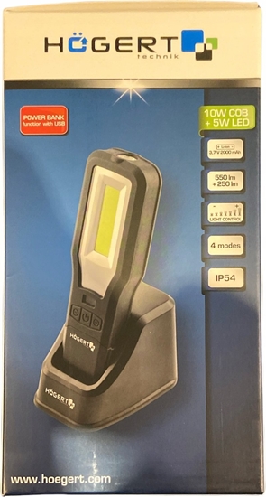 Изображение Högert Technik Lampa warsztatowa z baz LED USB