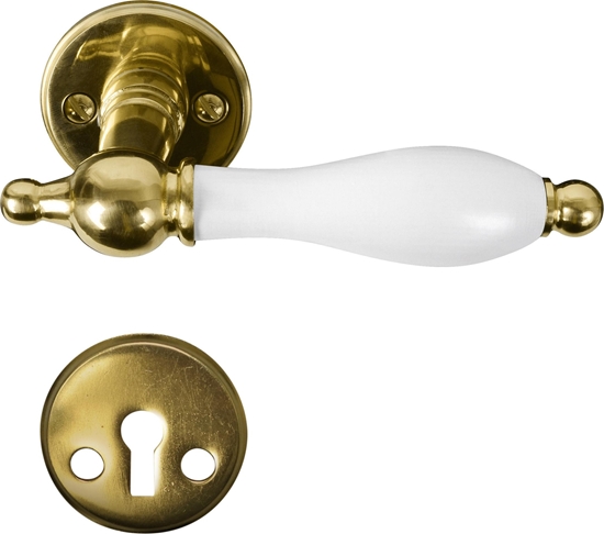 Picture of Home It Dørgreb i messing - hvidt greb