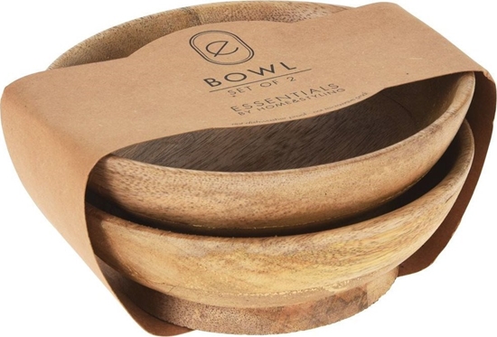 Picture of Home Styling Collection Zestaw misek z drewna mango, 2 sztuki, Ø 16 cm