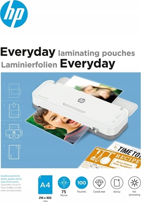 Picture of HP Folie laminacyjne HP EVERYDAY, A4, 75 mic, 100 szt., przezroczyste/poysk