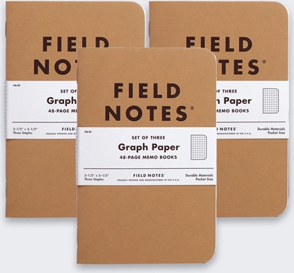 Attēls no HP Notes Field Notes Original Kraft Kratka 3 Pack