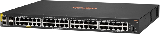 Изображение Switch HP HPE Aruba Networking CX 6100 48G Class4 PoE 4SFP+ 740W Switch - Switch - L3 - managed - 48 x 10/100/1000 (PoE+) + 4 x 1 Gigabit/10 Gigabit SFP+ (Uplink) - przepyw powietrza od strony do strony - moliwo montau w racku, monta na cianie - Po