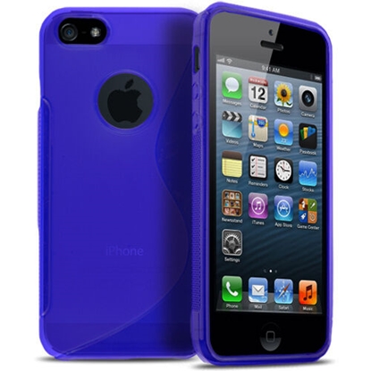 Изображение HQ Back Case S-Case gumijots telefona apvalks preks IPhone 5C Blue