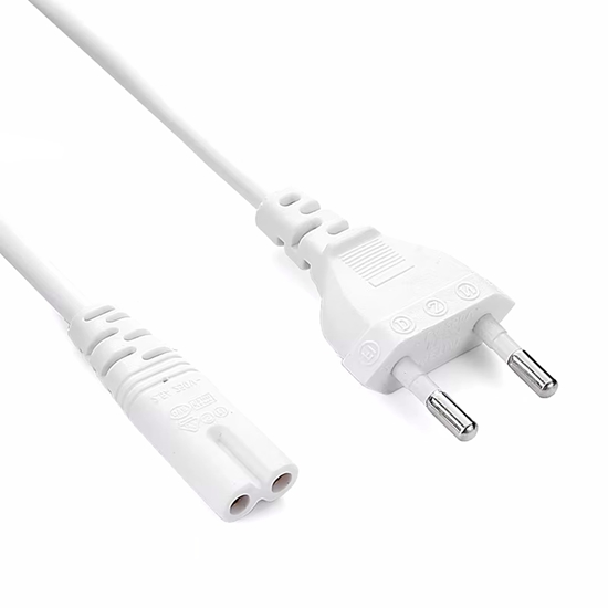 Picture of HQ strāvas kabelis no EU kontaktdakšas uz C7 kontaktdakšu 0.60m White