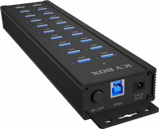 Picture of Hub IB-HUB1720-U3 20 port HUB, 96 WATT PSU, 18 x USB-A Port,2 x USB port do adowania
