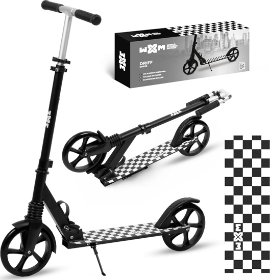 Picture of Hulajnoga miejska wxm driff chess kÓka 20cm skadana czarna