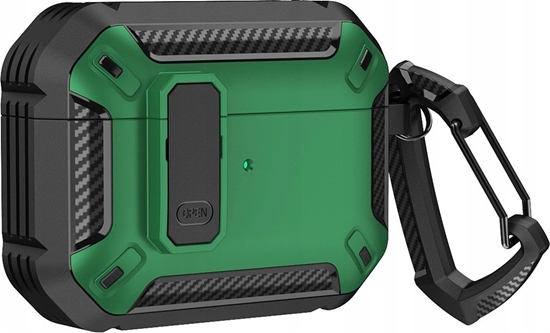 Изображение Hurtel Armour Airpods Case with hook - AirPods 4 green