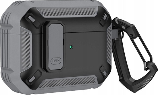 Изображение Hurtel Armour Airpods Case with hook - AirPods 4 grey
