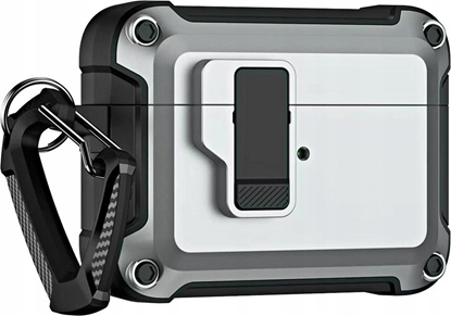 Picture of Hurtel Pro Armour Airpods Case with hook - AirPods 4 grey