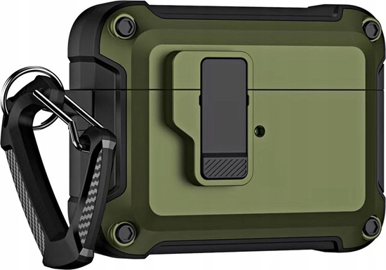 Picture of Hurtel Pro Armour Airpods Case with hook - AirPods 4 olive