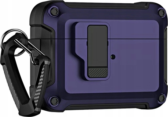 Picture of Hurtel Pro Armour Airpods Case with hook - AirPods 4 purple