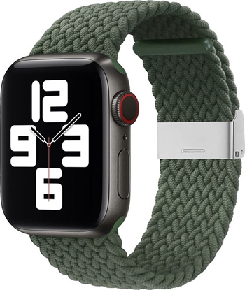 Picture of Hurtel Strap Fabric opaska do Watch 6 / 5 / 4 / 3 / 2 (40mm / 38mm) pleciony materiaowy pasek bransoletka do zegarka zielony