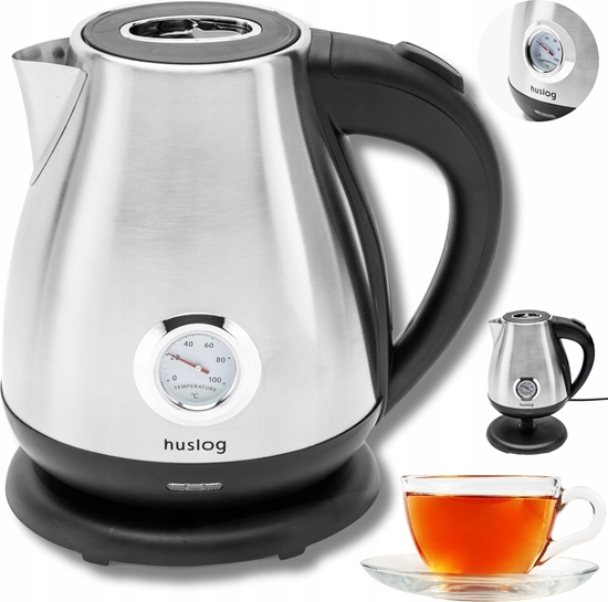 Picture of Huslog Czajnik retro elektryczny z termomentrem srebrny
