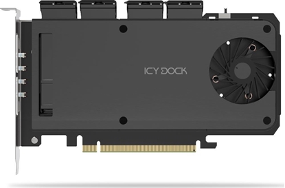Picture of ICY DOCK Mobile Rack Adapter Card 4-Bay M.2 NVMe SSD zu PCIe 4.0 x 16