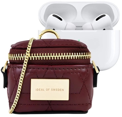 Изображение Ideal of Sweden Poppy AirPods Zip Bag Quilted Ruby uniwersalne