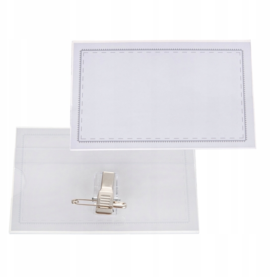 Picture of Identyfikator z klipsem i agrafk 90x56mm (10/2000)
