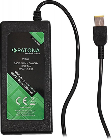 Picture of Immax Patona adowarka 20V/3,25A 65W Slim Tip Ibm/Lenovo Premium