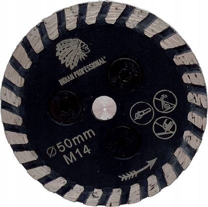 Picture of IN CORPORE TARCZA DO PODCINANIA DIAMENTOWA 50mm M14 MINI TURBO /INDIAN PROFESSIONAL