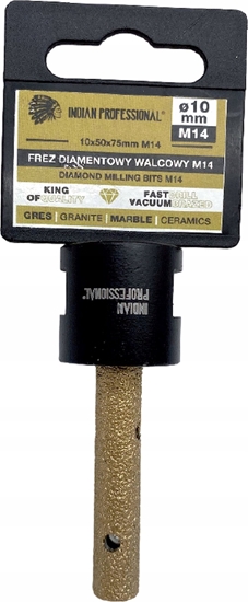 Picture of INDIAN PROFESSIONAL FREZ DIAMENTOWY WALCOWY M14  10mm /INDIAN PROFESSIONAL