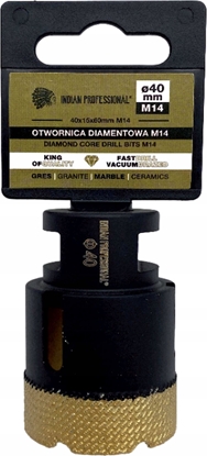 Picture of INDIAN PROFESSIONAL KORONA DIAMENTOWA M14  40mm WIERCENIE NA SUCHO /INDIAN PROFESSIONAL