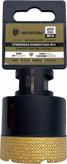 Picture of INDIAN PROFESSIONAL KORONA DIAMENTOWA M14  50mm WIERCENIE NA SUCHO /INDIAN PROFESSIONAL