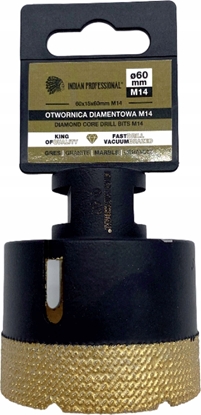 Picture of INDIAN PROFESSIONAL KORONA DIAMENTOWA M14  60mm WIERCENIE NA SUCHO /INDIAN PROFESSIONAL