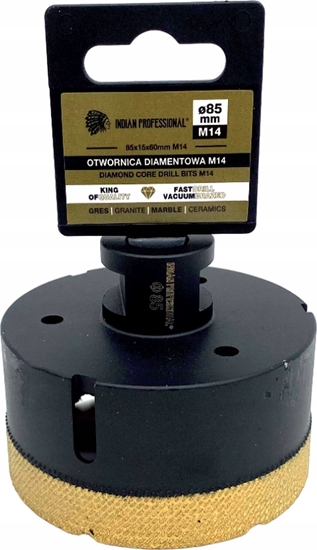 Picture of INDIAN PROFESSIONAL KORONA DIAMENTOWA M14  85mm WIERCENIE NA SUCHO /INDIAN PROFESSIONAL