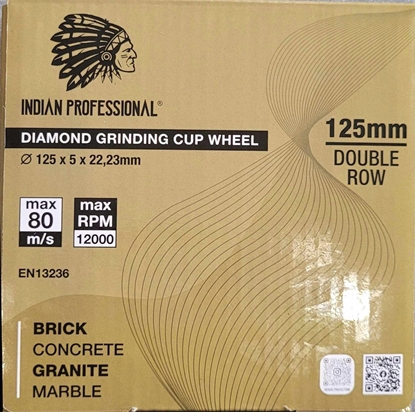 Picture of INDIAN PROFESSIONAL TARCZA DIAMENTOWA SZLIFIERSKA 125mm DOUBLE ROW INDIAN PROFESSIONAL