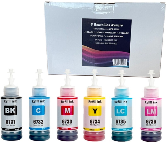 Изображение Ink cartridge GenerInk Epson T673X BK/ C/ M/ Y/ LC/ LM 6 x 70 ml 6936904790232