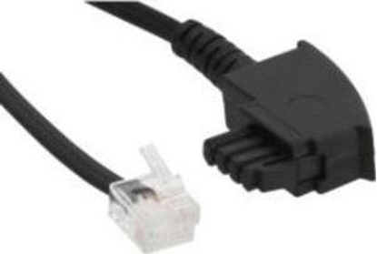 Picture of InLine ® ADSL splitter cable, TAE-F to 6P2C DEC plug 2m