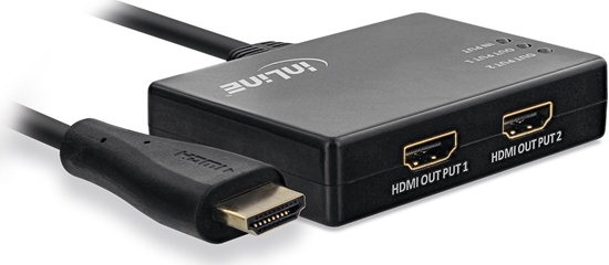 Picture of InLine InLine® Cable Splitter HDMI 2-port, 4K/60Hz, with USB power cable, 0.5m