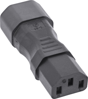 Изображение InLine InLine® Power supply adapter IEC 60320 C14 / C13, 3-pin, cold device units