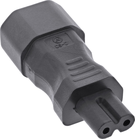 Изображение InLine InLine® Power supply adapter IEC 60320 C14 / C7, 3-pin cold device cable to 2-pin